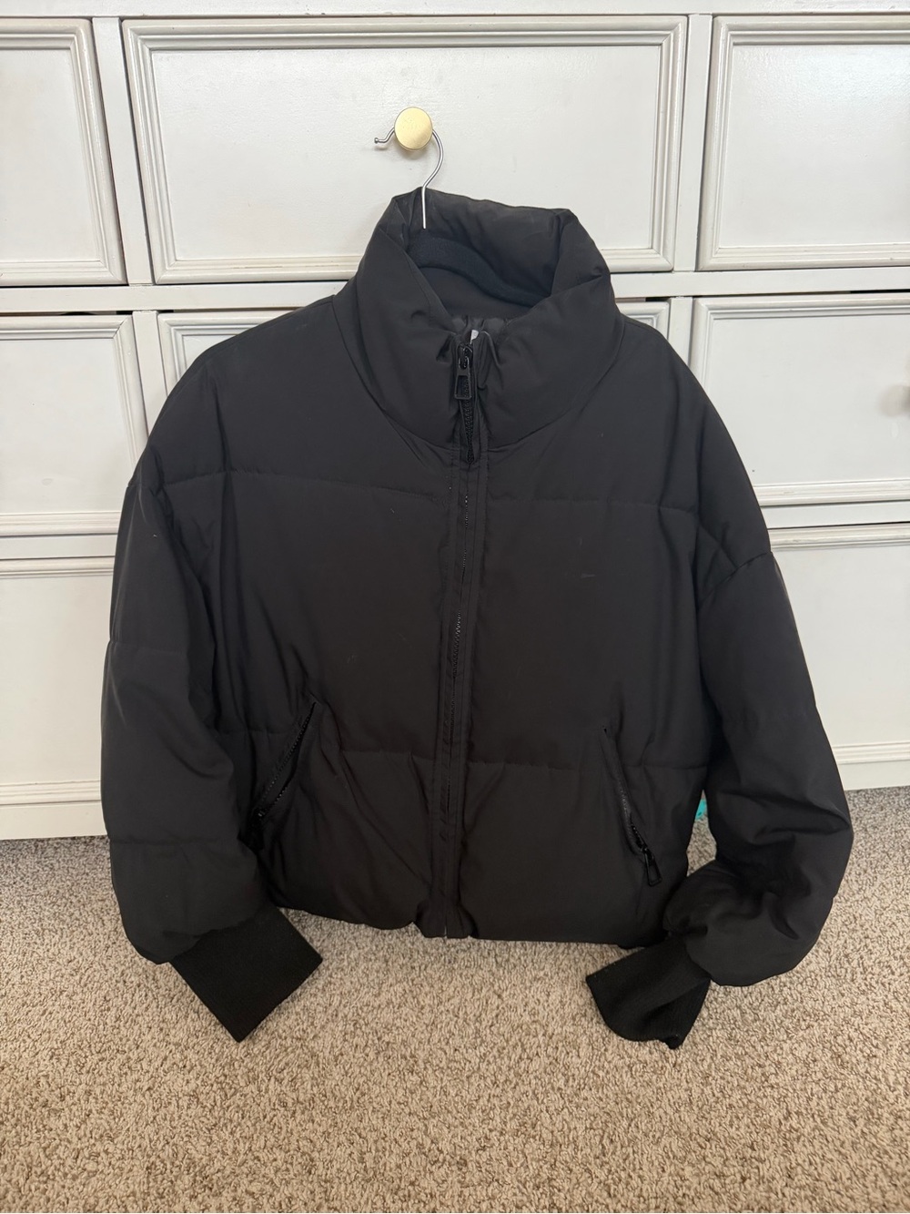 Princess Polly Black Puffer Jacket